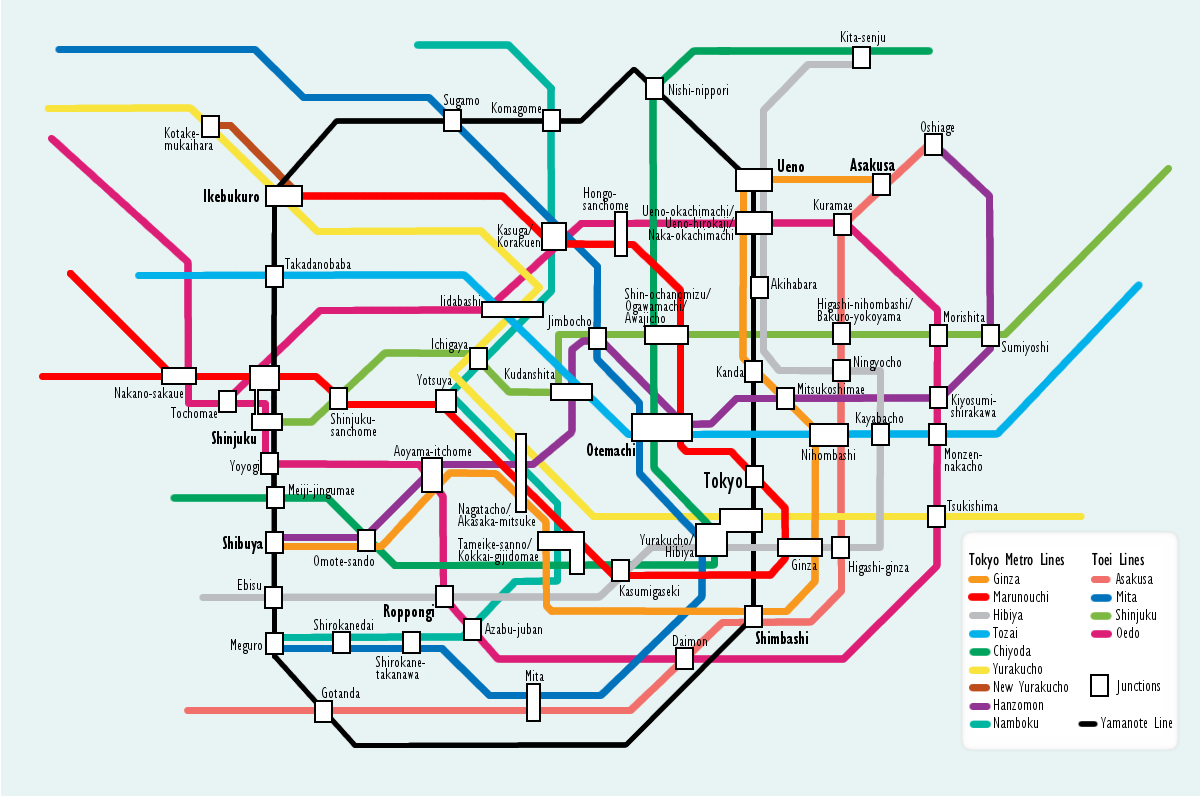 Tokyo subway map